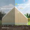 Outsunny Inflatable Camping Tent with Hand Pump, 4 Season Blow Up Tent, Waterproof and Windproof with Mesh Windows and Doors