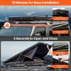 Explorer Pro Rooftop Tent Hard Shell with USB Outlet, Side Awning, Replaceable Netting Curtain&Luggage Racks for 4 Season Camping