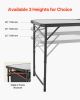 Camping Kitchen Table Folding Portable Outdoor Cook Station 3 Adjustable Height