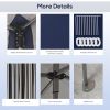 Outsunny 10' x 20' Easy Up Canopy Tent, Dark Blue, Adjustable Height, with Wheeled Carry Bag for Outdoor Events