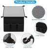 Hanging Storage Net for 35.43x23.62 Camping Table Under Table Folding Net Bag Tear-Resistant with 3 Side Pockets 4 Corner Clips for Camping Hiking Fis