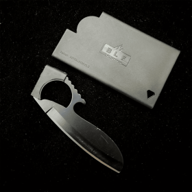 1pc Outdoor travel camping supplies equipment multifunctional wilderness survival card knife wilderness survival first aid tools (Color: Grey)