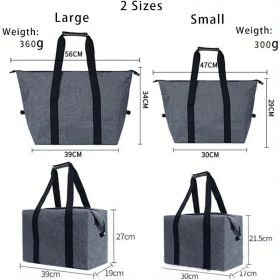 Reusable 5.28 Gallon Cooling Bag – Compact Foldable Design with Extended Cold Storage (Color: Gray)