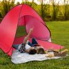 Pop Up Beach Tent Sun Shade Shelter Anti-UV Automatic Waterproof Tent Canopy for 2/3 Man w/ Net Window Storage Bag for Outdoor Beach Camping Fishing P